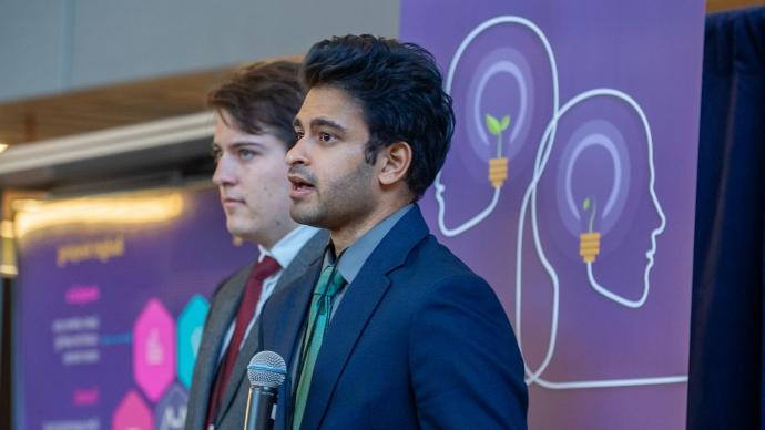 Students present pitch